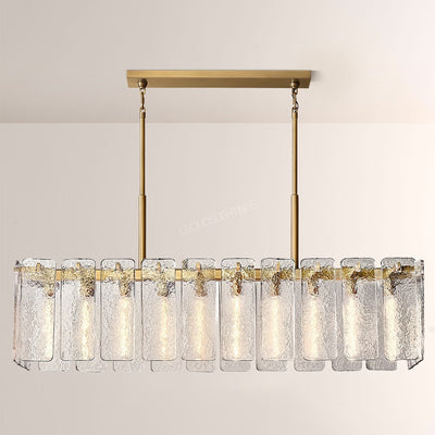 Camelot Glass Rectangular Chandelier 60"W