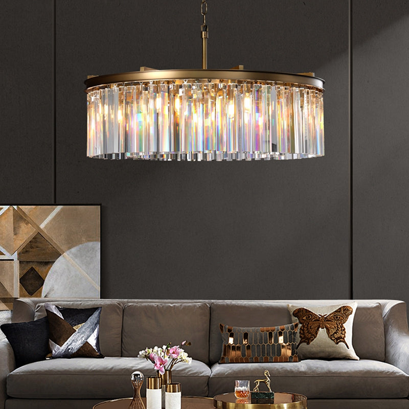 Tedem Series K9 Crystal Round / Linear Chandelier