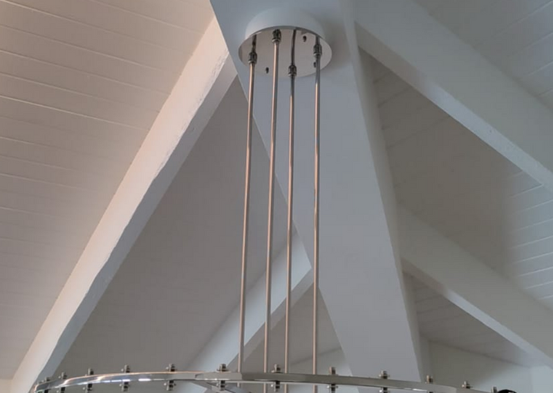 Sloped ceiling canopy