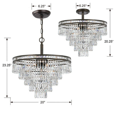 Mercer 7 Lights Semi Flush Mount Ceiling Light