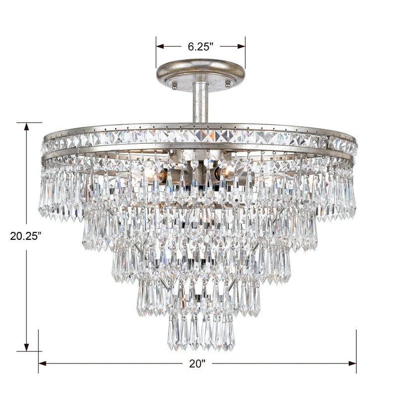 Mercer 7 Lights Semi Flush Mount Ceiling Light