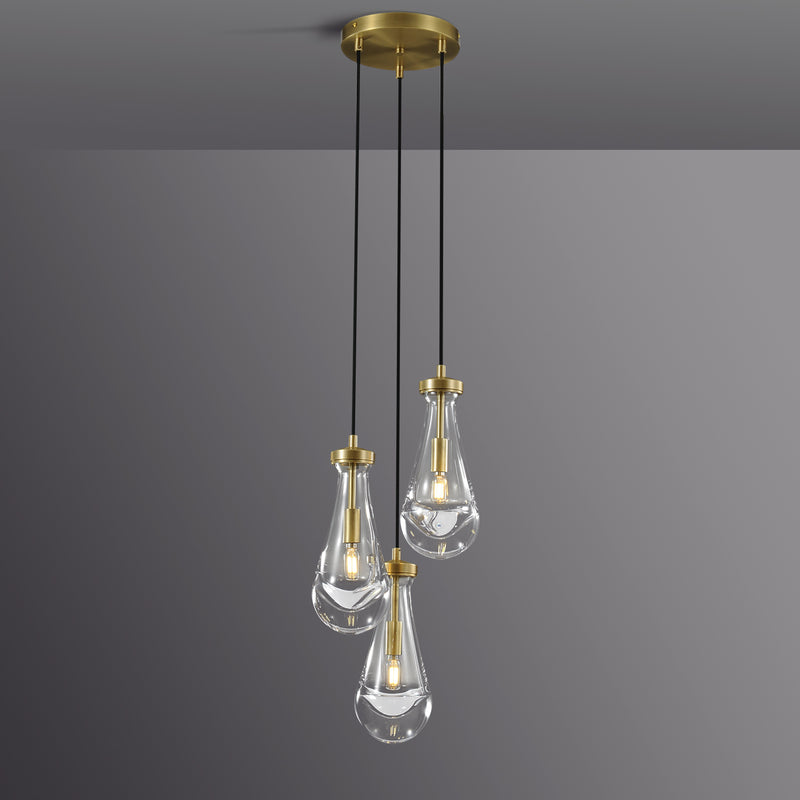 Raindrop Round Chandelier 8" (Cord)