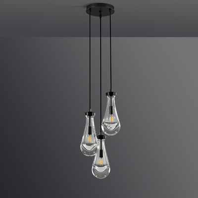 Raindrop Round Chandelier 8" (Cord)