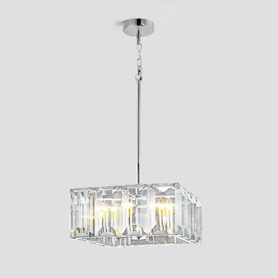 Hewson Multicurve Crystal Square Chandelier 24"