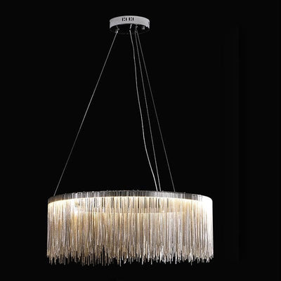 Liz Luxury Round Chain Tassel Chandelier