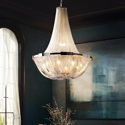 Liz Luxury Plated Aluminum Chain  Chandelier Diameter