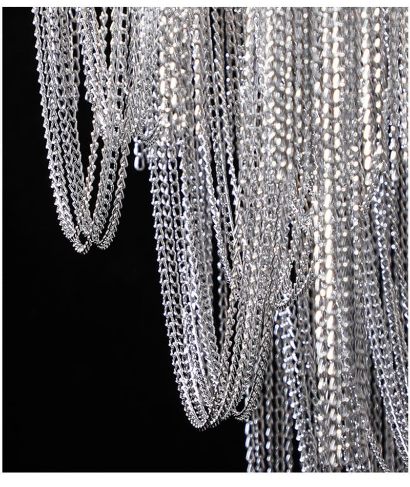 Liz Luxury Hardware Aluminum Chain Tassel Floor Lamp