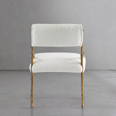 Vintage Forged Retro Copper Iron Frame Armless Dining Chair