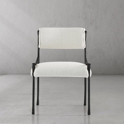 Vintage Forged Retro Copper Iron Frame Armless Dining Chair