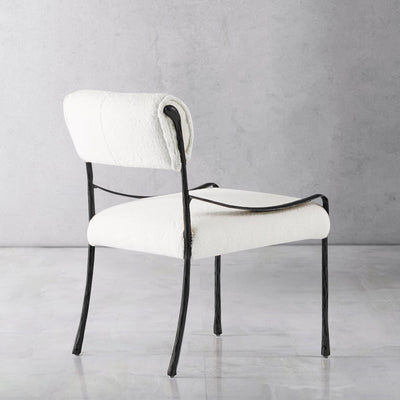 Vintage Forged Retro Copper Iron Frame Armless Dining Chair