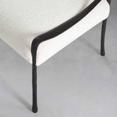 Vintage Forged Retro Copper Iron Frame Armless Dining Chair