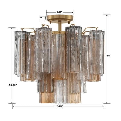 Addis 4 Lights Semi Flush Mount