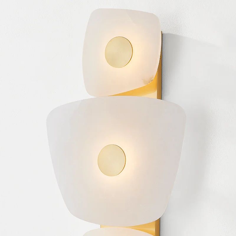 Alabaster  3 Lights Wall Sconce