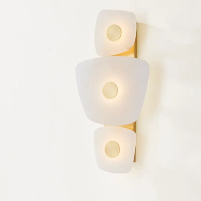 Alabaster  3 Lights Wall Sconce