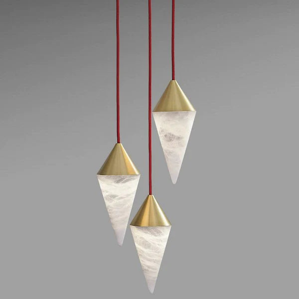  Alabaster Cone Pendant Light