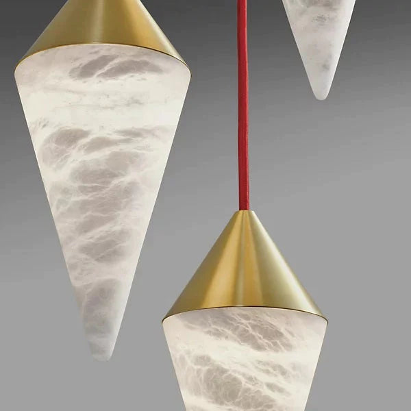  Alabaster Cone Pendant Light