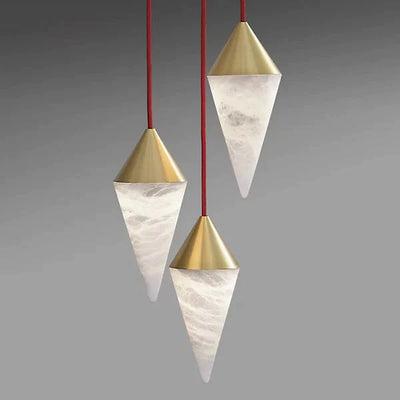  Alabaster Cone Pendant Light