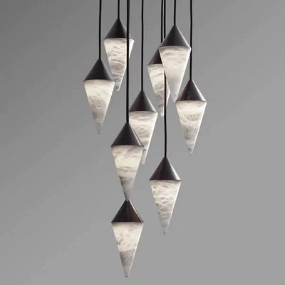  Alabaster Cone Pendant Light