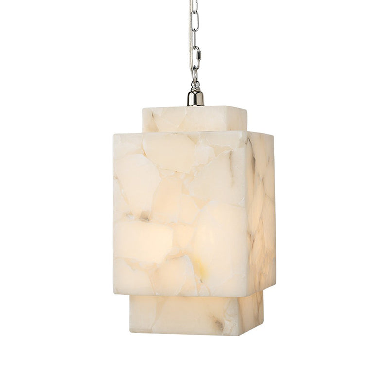 Alabaster Cube Pendant Lamp