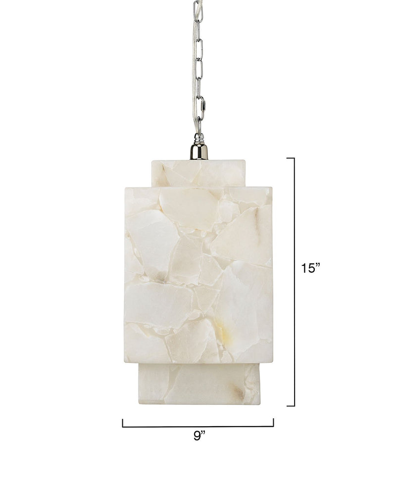 Alabaster Cube Pendant Lamp