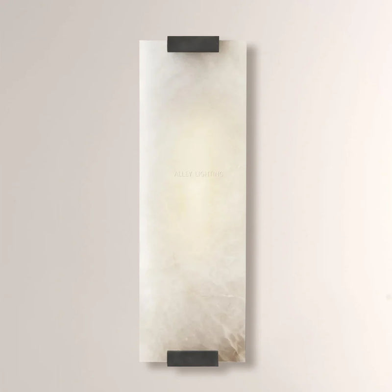 Hand-Carved Alabaster Grand Sconce