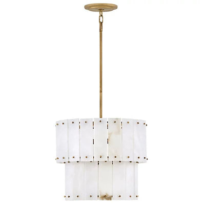 Alabaster Rancho  2-Tier Round Chandelier (Small)