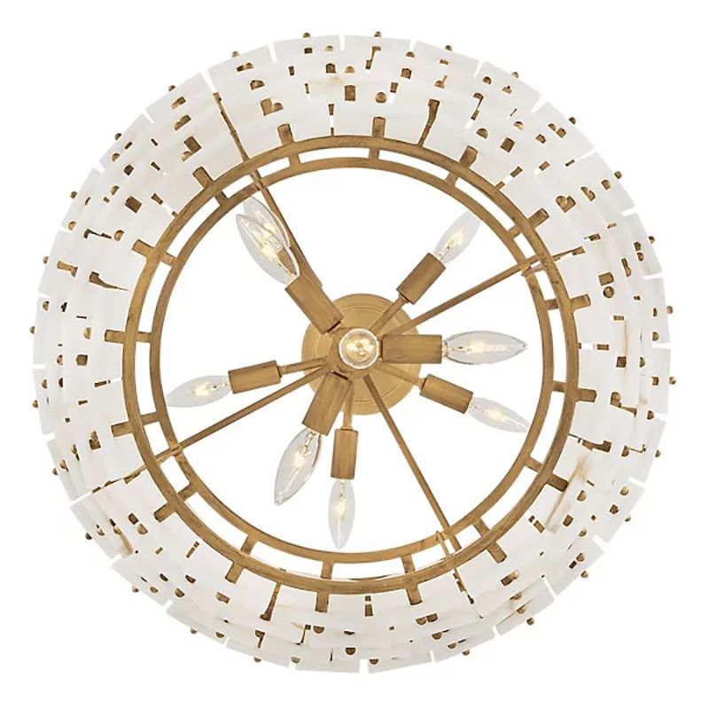 Alabaster Rancho  4-Tier Round Chandelier