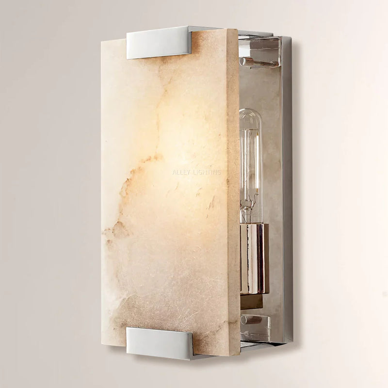 Hand-Carved Alabaster Sconce