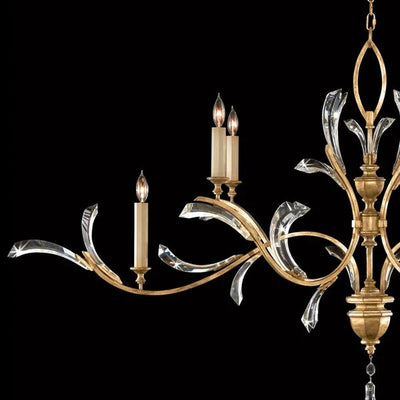 Alice Candle Oblong Chandelier 74"