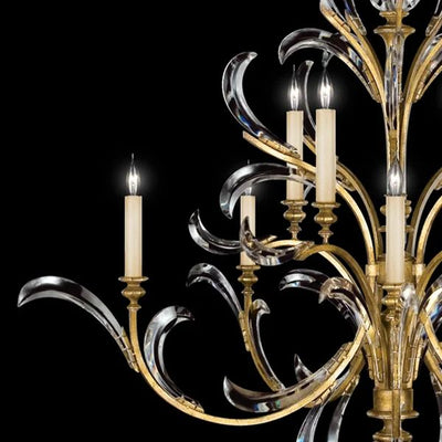 Alice Candle Round 2-Tier Chandelier 56"