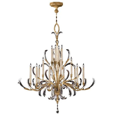 Alice Candle Round 3-Tier Chandelier 58"