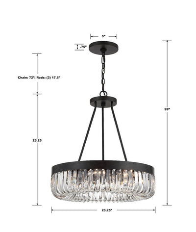 Alister 1-Tier 8-Light chandelier 23