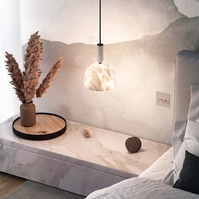 Alabaster Altus Hemisphere Pendant Light