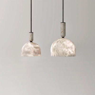 Alabaster Altus Hemisphere Pendant Light