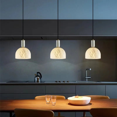 Alabaster Altus Hemisphere Pendant Light