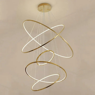 Amira Staircase  Multi Rings Chandelier