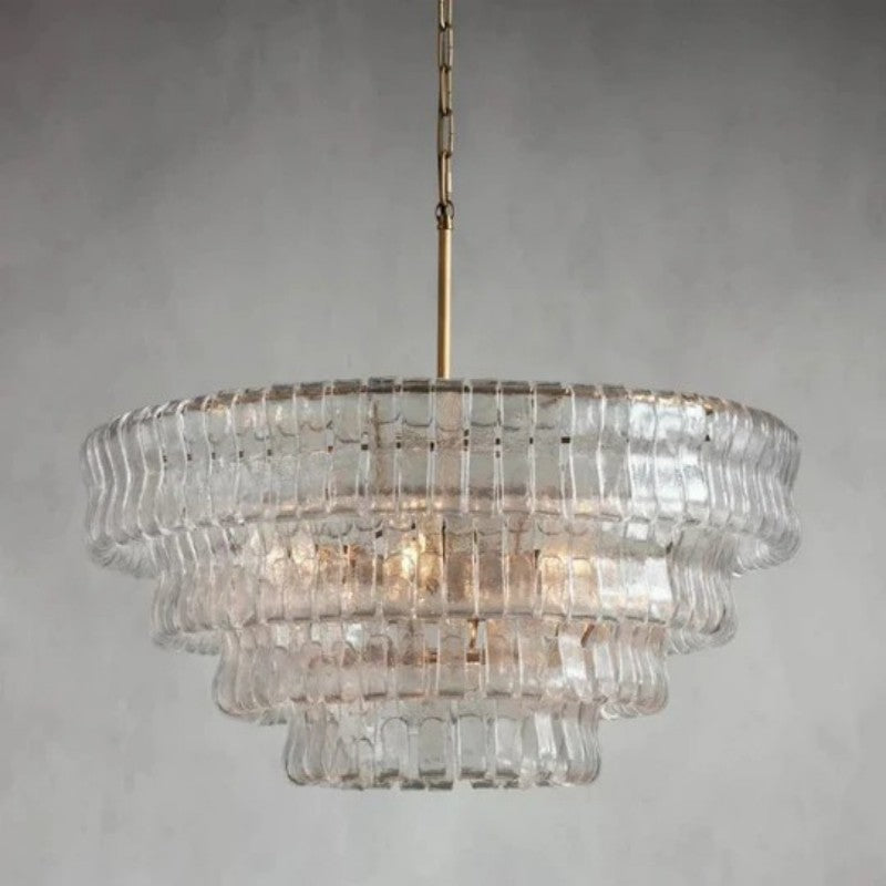 Amori 4-Tier Glass Round Chandelier 36"