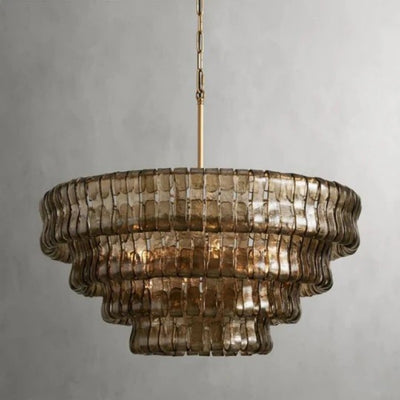 Amori 4-Tier Glass Round Chandelier 36"