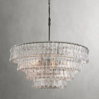 Amori 4-Tier Glass Round Chandelier 36"