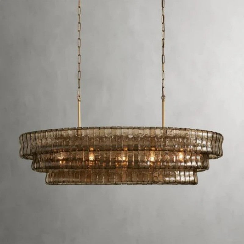 Amori Glass Oval Chandelier