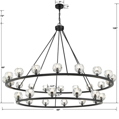 Aragon 30 Light Chandelier Glass