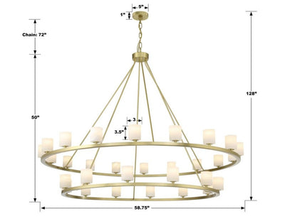 Aragon 30 Light Chandelier Alabaster