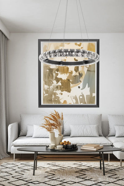 Aura Glass Ring Chandelier 60"D