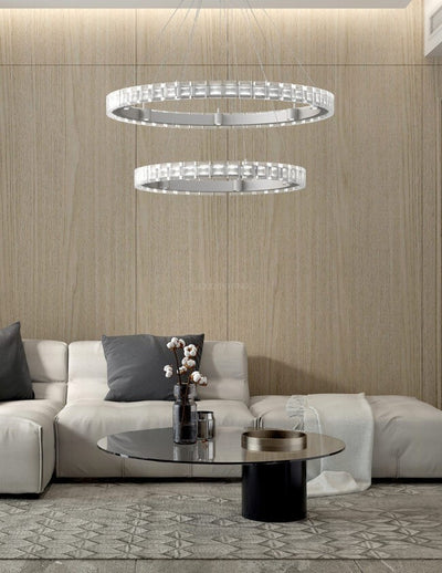 Aura Glass Ring Chandelier 60"D