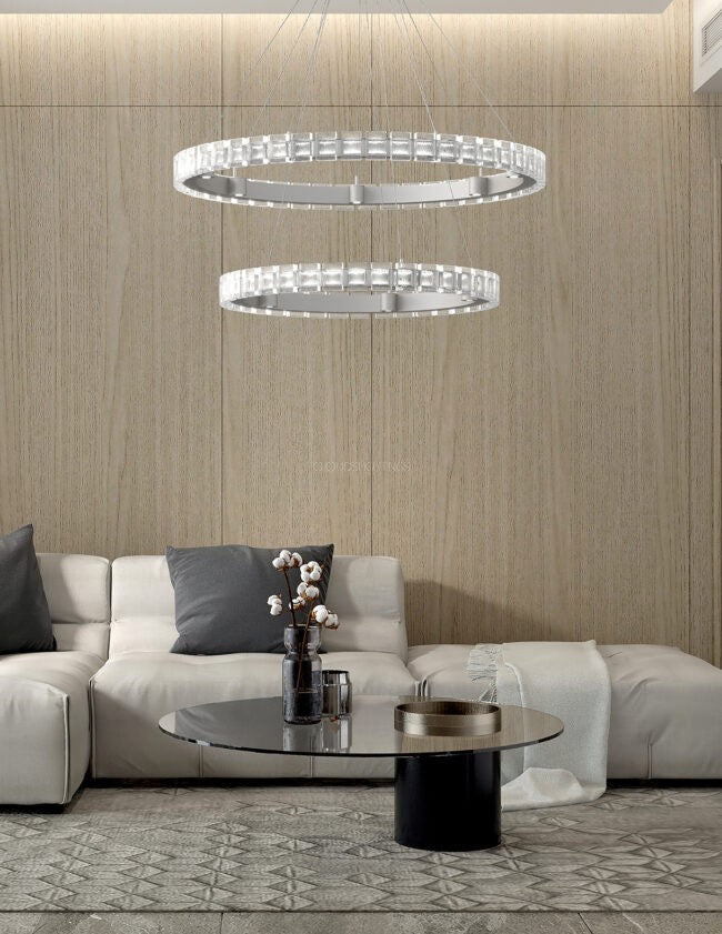 Aura Glass Ring Chandelier 60"D