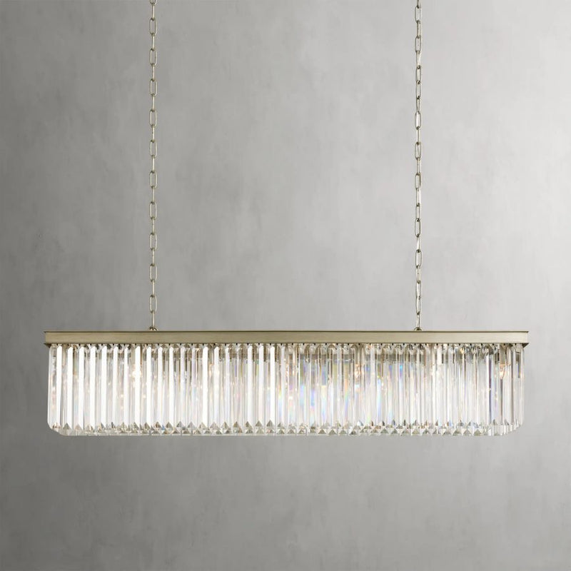 Cara Rectangular Glass Chandelier