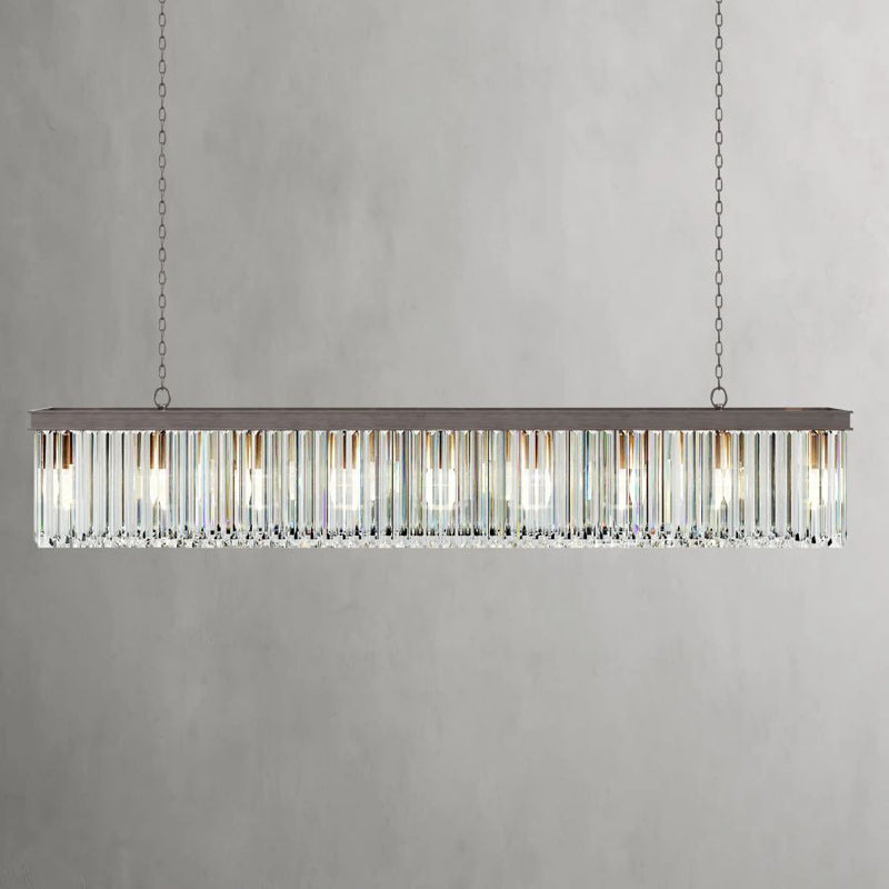 Cara Rectangular Glass Chandelier