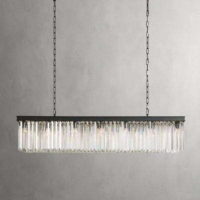 Cara Rectangular Glass Chandelier