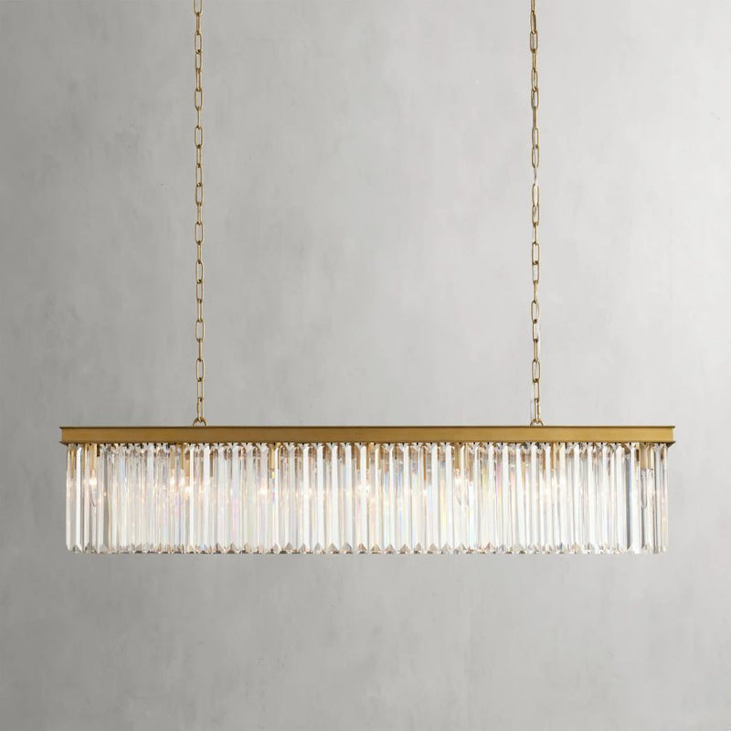 Cara Rectangular Glass Chandelier