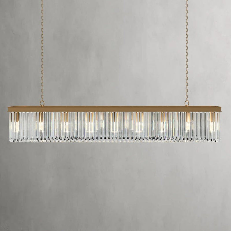 Cara Rectangular Glass Chandelier